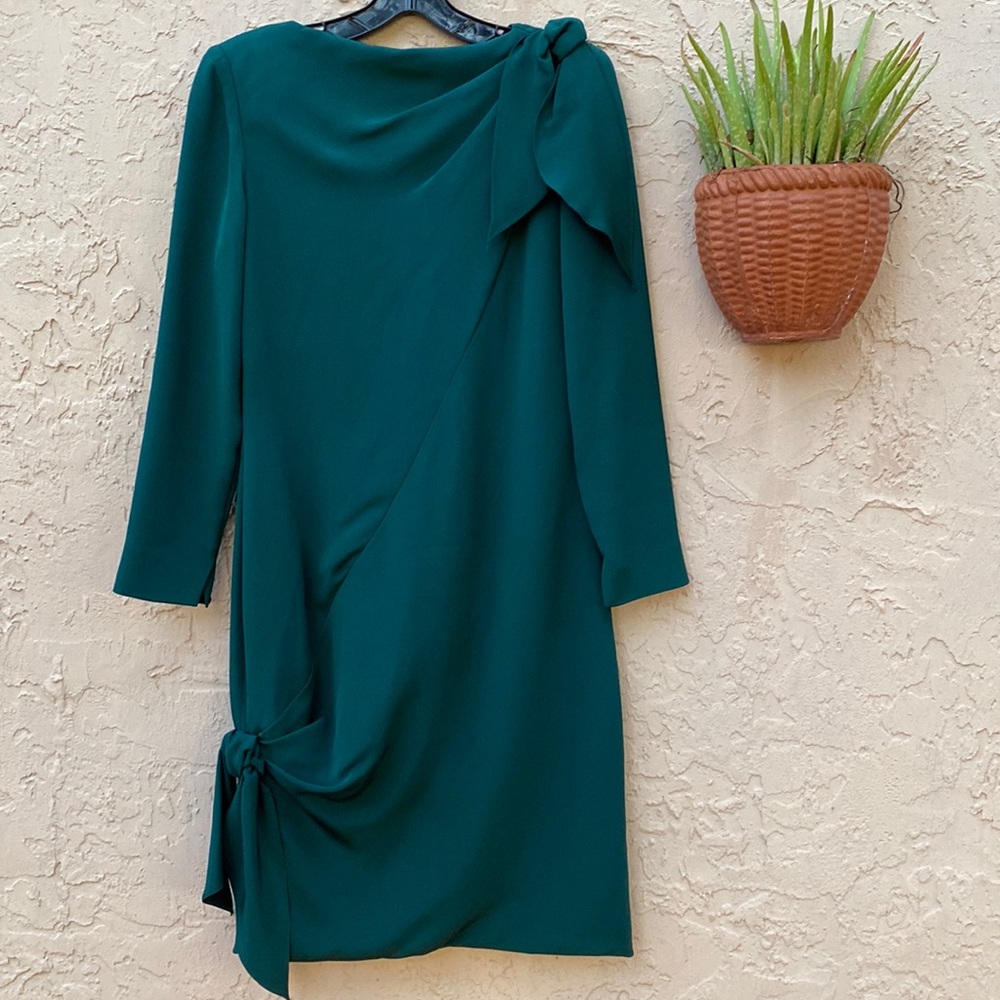 Gorgeous Travilla Vintage Forest Green Dress